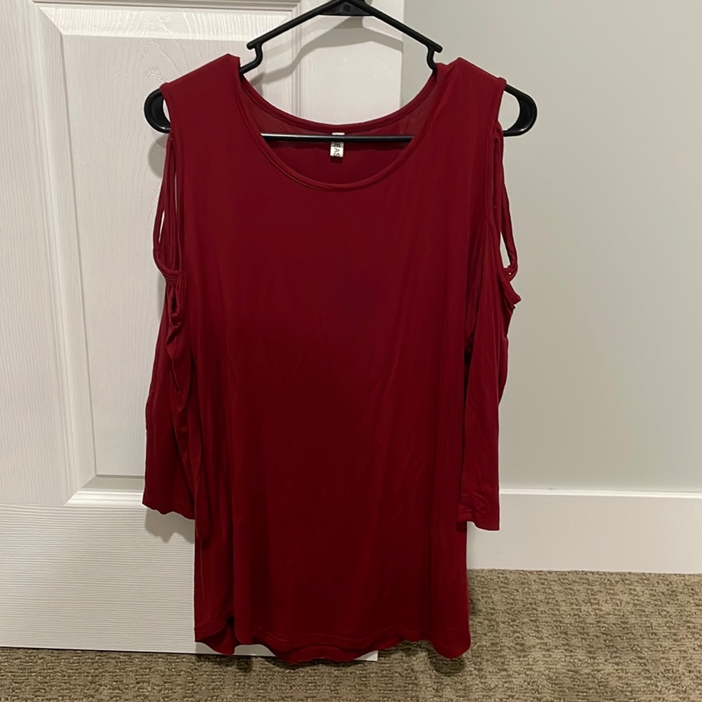 Red dress top